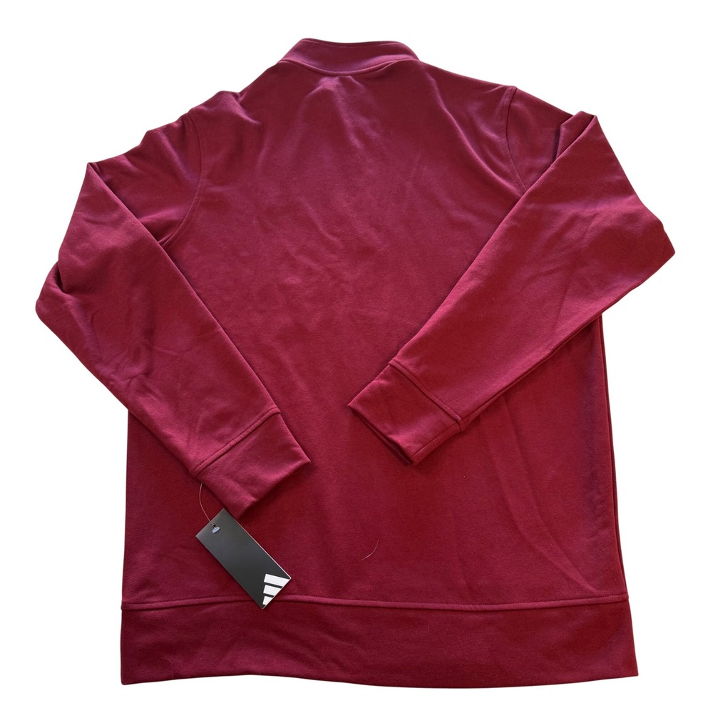 NWT Adidas Mens GO-TO 1/4 Zip Pullover Long Sleeve Burgundy Sz L Style ADVRO955 - Picture 9 of 9